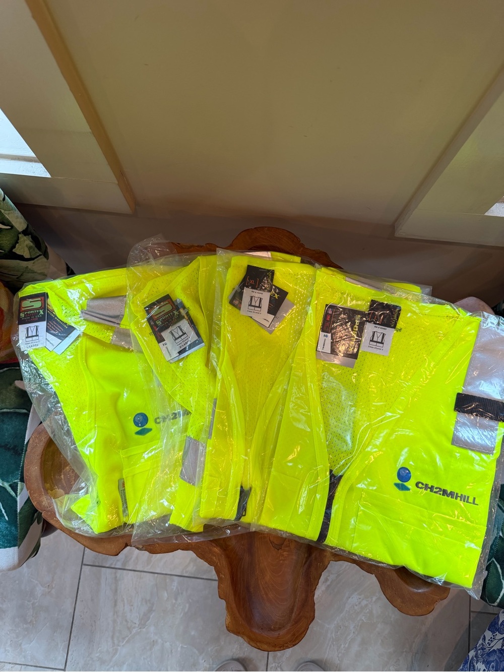 Bundle of 4 Sportex Safety High Visibility Flame Resistant Vests PPE Class 2